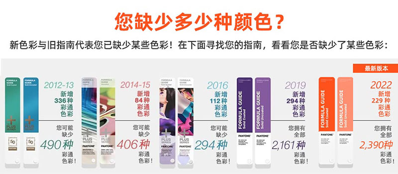 看看您缺失了多少種潘通色彩？