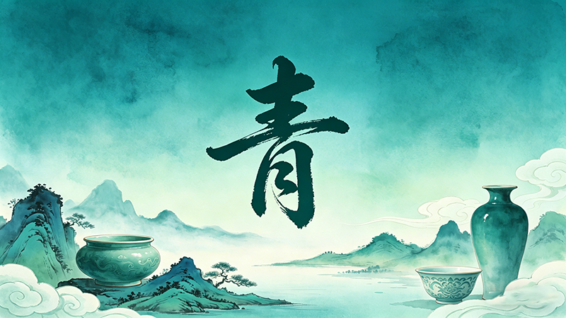中國傳統色天青色